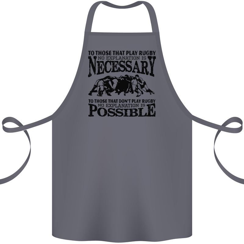 Rugby No Explanation Is Necessary Cotton Apron 100% Organic Steel