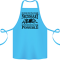 Rugby No Explanation Is Necessary Cotton Apron 100% Organic Turquoise