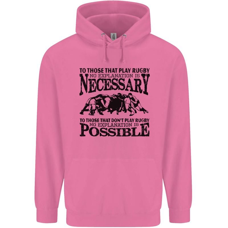 Rugby No Explanation Is Necessary Mens 80% Cotton Hoodie Azelea