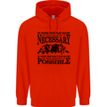 Rugby No Explanation Is Necessary Mens 80% Cotton Hoodie Bright Red