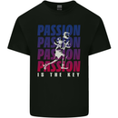 Rugby Passion Is the Key Player Union Mens Cotton T-Shirt Tee Top Black