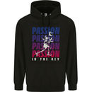 Rugby Passion Is the Key Player Union Mens Hoodie Black
