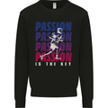 Rugby Passion Is the Key Player Union Mens Sweatshirt Jumper Black