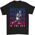 Rugby Passion Is the Key Player Union Mens T-Shirt Cotton Gildan Black