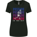 Rugby Passion Is the Key Player Union Womens Wider Cut T-Shirt Black
