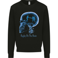 Rugby on the Brain Funny Union Player Mens Sweatshirt Jumper Black