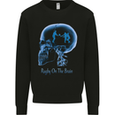 Rugby on the Brain Funny Union Player Mens Sweatshirt Jumper Black