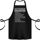 Rules for Dating My Daughter Father's Day Cotton Apron 100% Organic Black