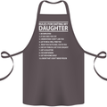 Rules for Dating My Daughter Father's Day Cotton Apron 100% Organic Dark Grey