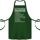 Rules for Dating My Daughter Father's Day Cotton Apron 100% Organic Forest Green