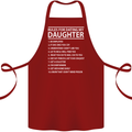 Rules for Dating My Daughter Father's Day Cotton Apron 100% Organic Maroon