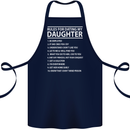 Rules for Dating My Daughter Father's Day Cotton Apron 100% Organic Navy Blue