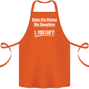 Rules for Dating My Daughter Father's Day Cotton Apron 100% Organic Orange