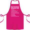 Rules for Dating My Daughter Father's Day Cotton Apron 100% Organic Pink