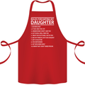 Rules for Dating My Daughter Father's Day Cotton Apron 100% Organic Red