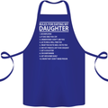 Rules for Dating My Daughter Father's Day Cotton Apron 100% Organic Royal Blue