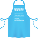Rules for Dating My Daughter Father's Day Cotton Apron 100% Organic Turquoise