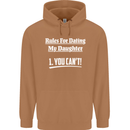 Rules for Dating My Daughter Father's Day Mens 80% Cotton Hoodie Caramel Latte
