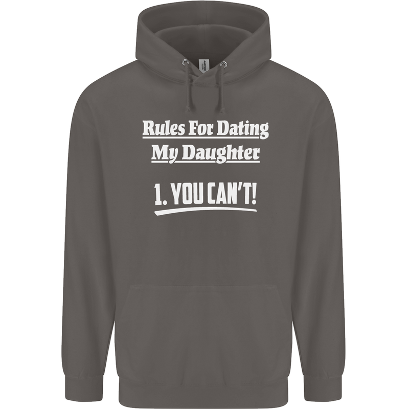 Rules for Dating My Daughter Father's Day Mens 80% Cotton Hoodie Charcoal