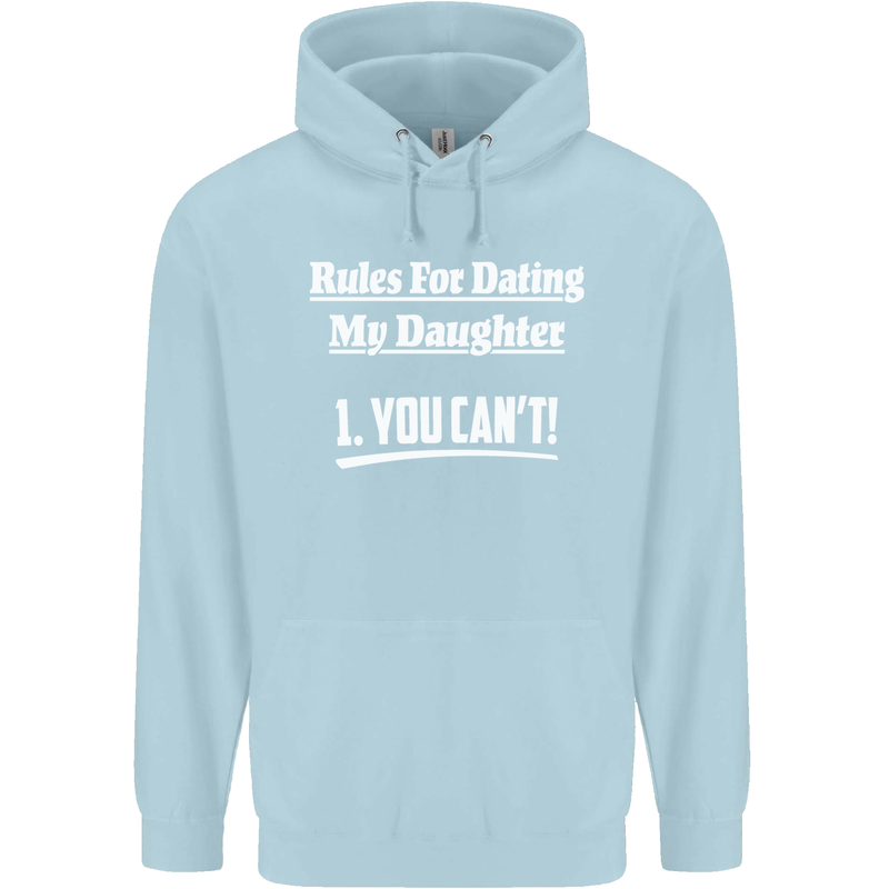 Rules for Dating My Daughter Father's Day Mens 80% Cotton Hoodie Light Blue