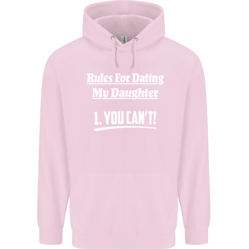 Rules for Dating My Daughter Father's Day Mens 80% Cotton Hoodie Light Pink