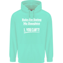 Rules for Dating My Daughter Father's Day Mens 80% Cotton Hoodie Peppermint