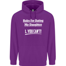 Rules for Dating My Daughter Father's Day Mens 80% Cotton Hoodie Purple
