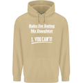Rules for Dating My Daughter Father's Day Mens 80% Cotton Hoodie Sand