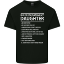 Rules for Dating My Daughter Father's Day Mens Cotton T-Shirt Tee Top Black