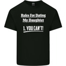 Rules for Dating My Daughter Father's Day Mens Cotton T-Shirt Tee Top Black