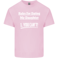 Rules for Dating My Daughter Father's Day Mens Cotton T-Shirt Tee Top Light Pink
