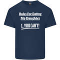 Rules for Dating My Daughter Father's Day Mens Cotton T-Shirt Tee Top Navy Blue