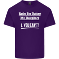Rules for Dating My Daughter Father's Day Mens Cotton T-Shirt Tee Top Purple