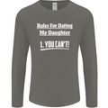 Rules for Dating My Daughter Father's Day Mens Long Sleeve T-Shirt Charcoal