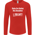 Rules for Dating My Daughter Father's Day Mens Long Sleeve T-Shirt Red