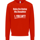 Rules for Dating My Daughter Father's Day Mens Sweatshirt Jumper Bright Red