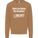 Rules for Dating My Daughter Father's Day Mens Sweatshirt Jumper Caramel Latte