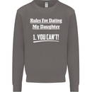 Rules for Dating My Daughter Father's Day Mens Sweatshirt Jumper Charcoal