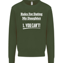 Rules for Dating My Daughter Father's Day Mens Sweatshirt Jumper Forest Green