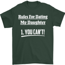 Rules for Dating My Daughter Father's Day Mens T-Shirt Cotton Gildan Forest Green