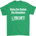 Rules for Dating My Daughter Father's Day Mens T-Shirt Cotton Gildan Irish Green