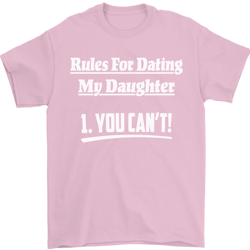 Rules for Dating My Daughter Father's Day Mens T-Shirt Cotton Gildan Light Pink