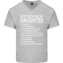 Rules for Dating My Daughter Father's Day Mens V-Neck Cotton T-Shirt Sports Grey