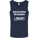 Rules for Dating My Daughter Father's Day Mens Vest Tank Top Navy Blue