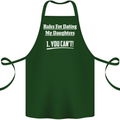 Rules for Dating My Daughters Father's Day Cotton Apron 100% Organic Forest Green