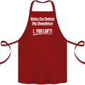 Rules for Dating My Daughters Father's Day Cotton Apron 100% Organic Maroon