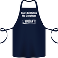 Rules for Dating My Daughters Father's Day Cotton Apron 100% Organic Navy Blue