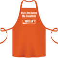 Rules for Dating My Daughters Father's Day Cotton Apron 100% Organic Orange