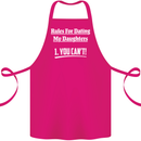 Rules for Dating My Daughters Father's Day Cotton Apron 100% Organic Pink