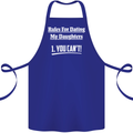 Rules for Dating My Daughters Father's Day Cotton Apron 100% Organic Royal Blue